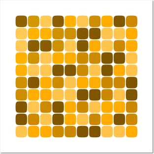 Squircle Pattern (Gold) Posters and Art